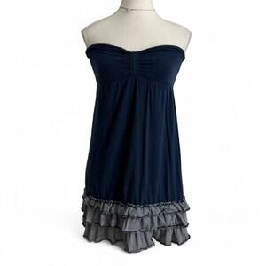 PINK Y2K Victorias Secret Baby Doll Sleeveless Top Striped Tiered Ruffle Size M